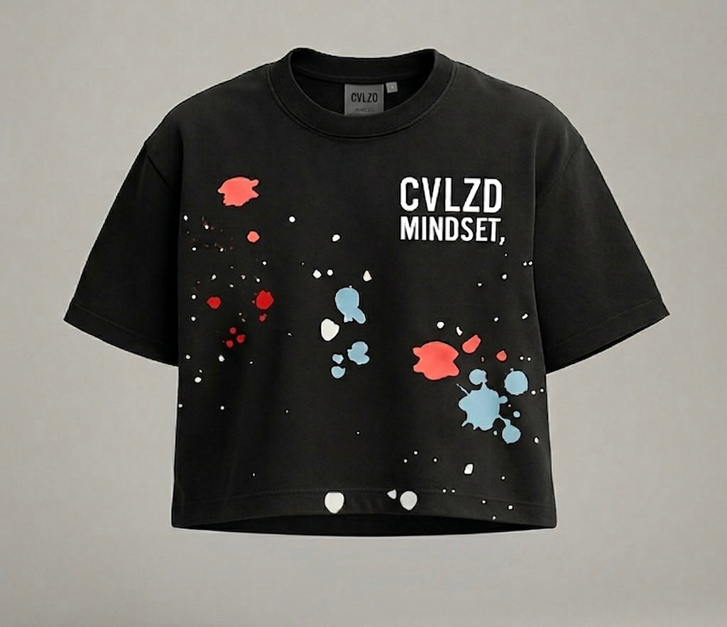 CIVILIZED MINDSET CROP TOP - BLACK
