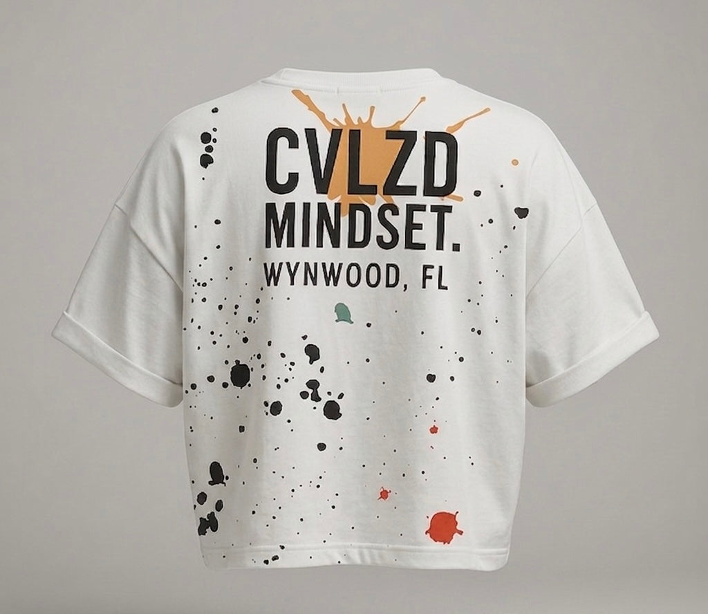 CIVILIZED MINDSET CROP TOP - WHITE
